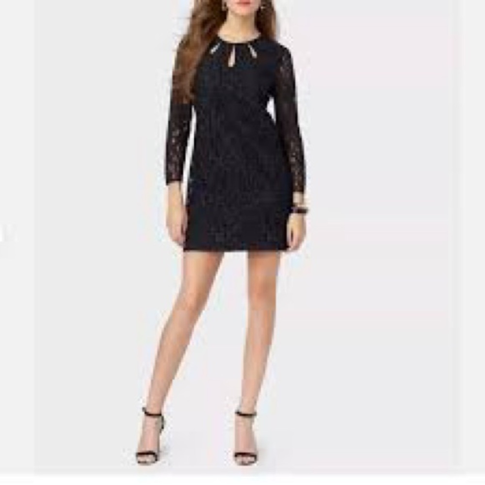 Juicy Couture Black Lace Long Sleeve Dress. Size 12